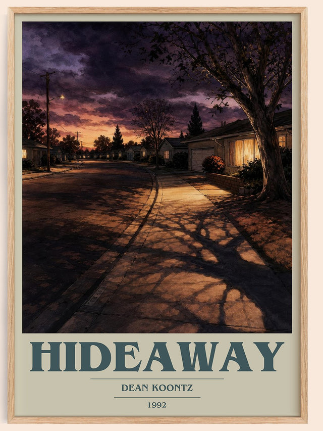 Hideaway Book Cover Poster by Dean Koontz