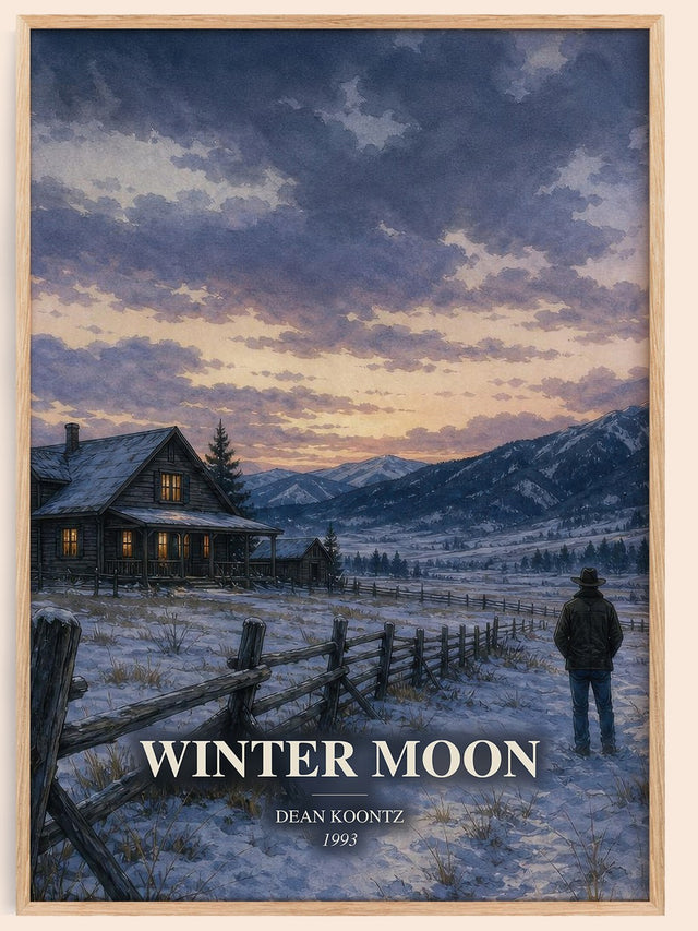 Winter Moon Book Watercolour Illustration by Dean Koontz