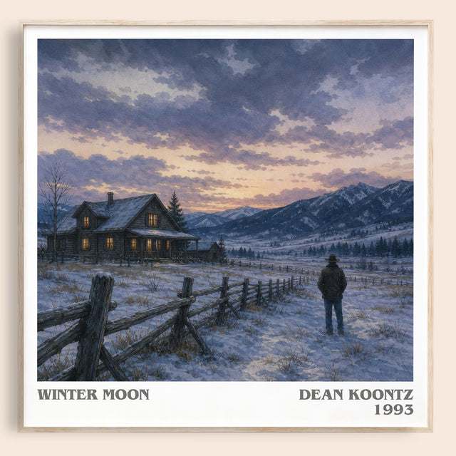 Winter Moon Literary Art Print by Dean Koontz
