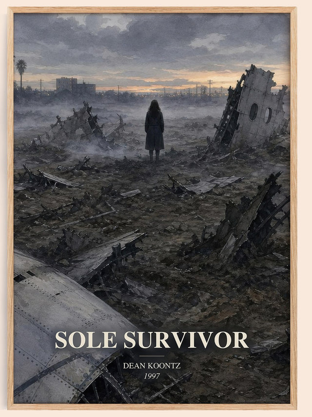 Sole Survivor Book Watercolour Illustration by Dean Koontz
