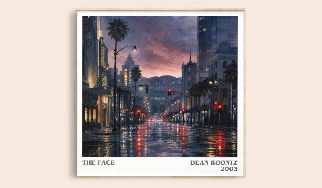 The Face literary book poster by Dean Koontz – framed literary art print