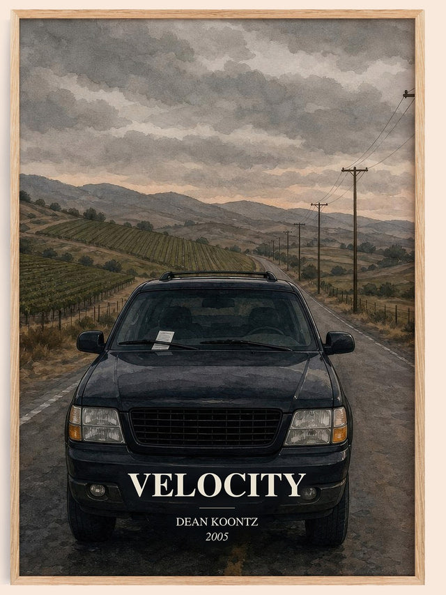Velocity Book Watercolour Illustration by Dean Koontz