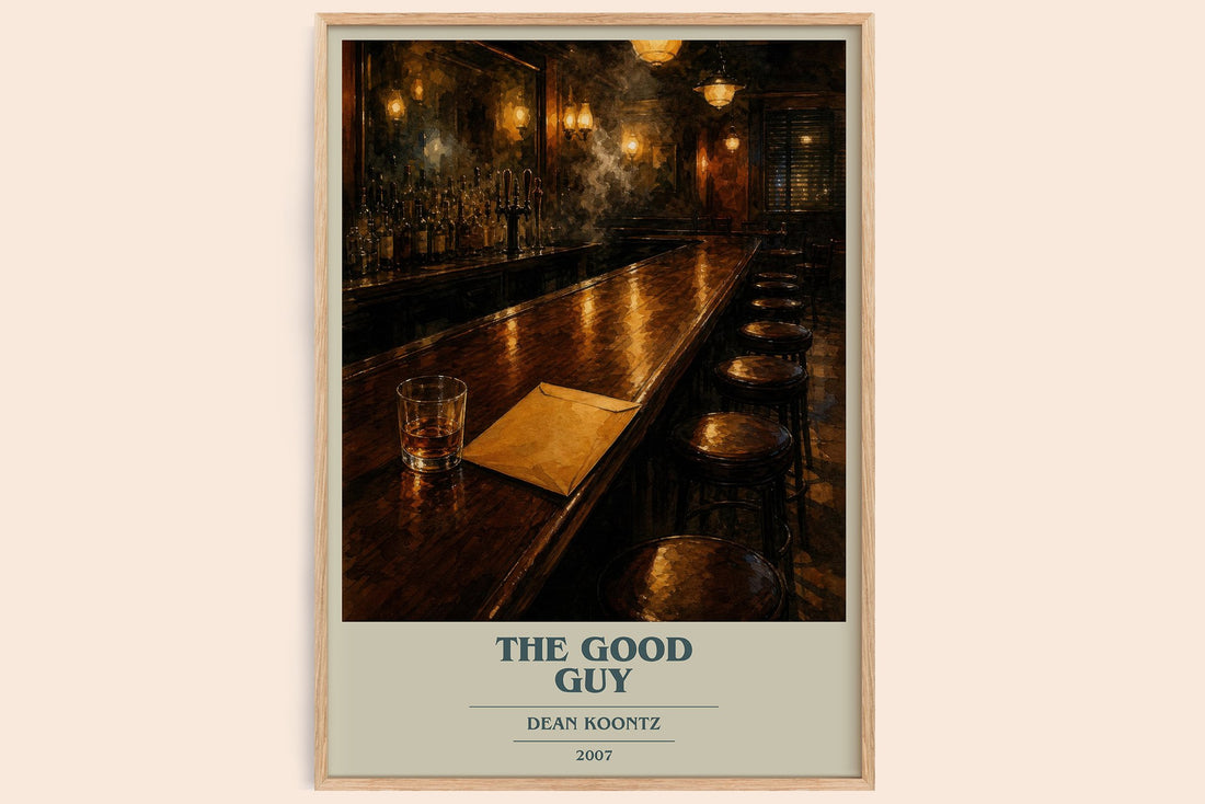The Good Guy book cover book poster by Dean Koontz – framed literary art print