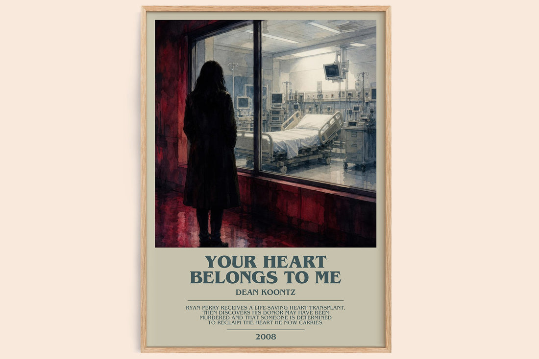 Your Heart Belongs to Me bookish book poster by Dean Koontz – framed literary art print