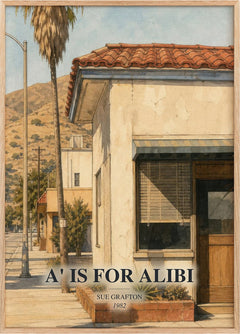 A' Is for Alibi Book Watercolour Illustration by Sue Grafton