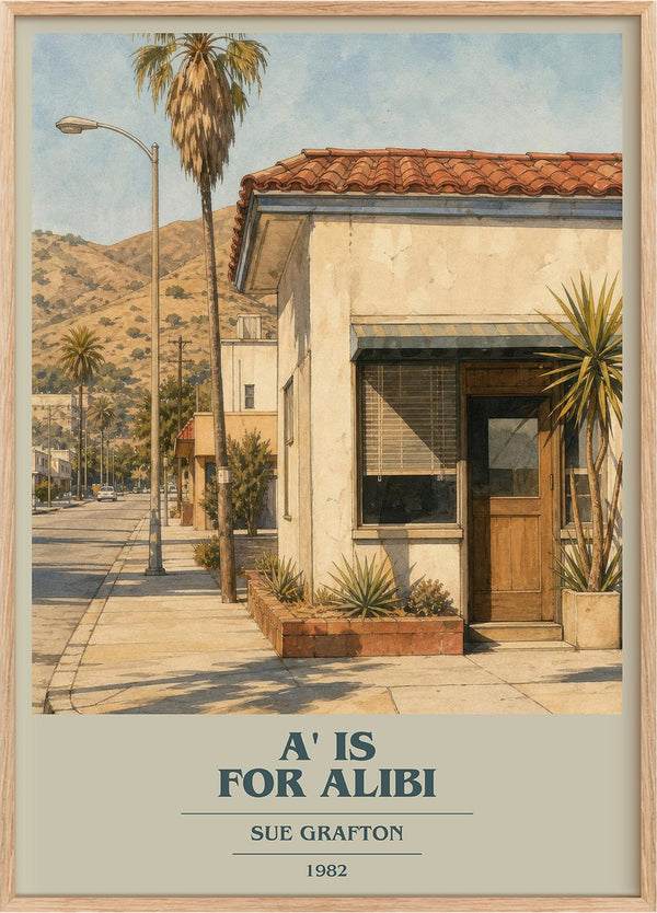 A' Is for Alibi Book Cover Poster by Sue Grafton