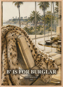 B' Is for Burglar Book Watercolour Illustration by Sue Grafton