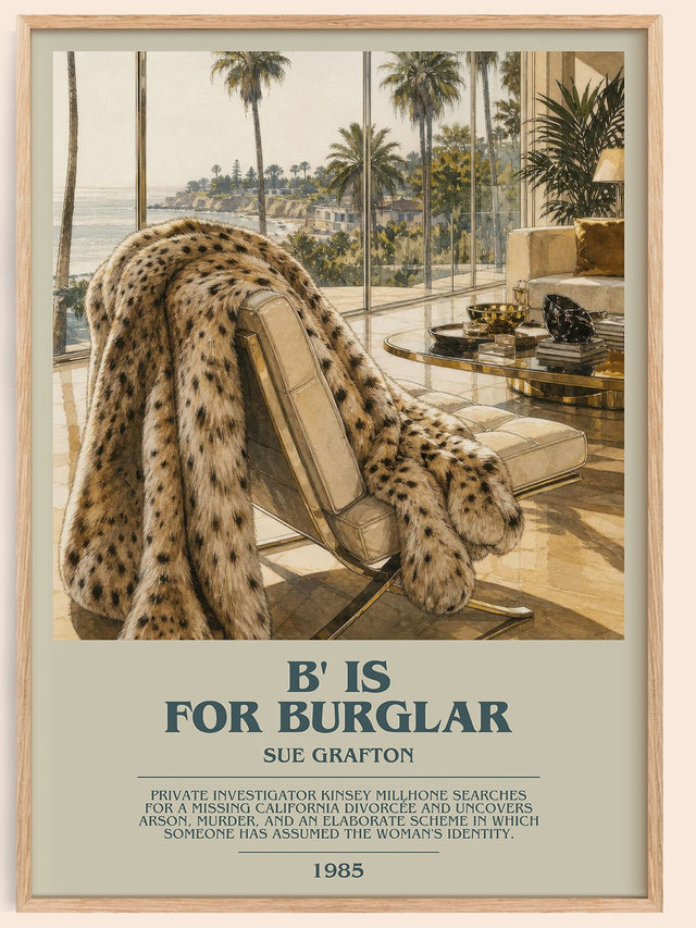 B' Is for Burglar Bookish Wall Art by Sue Grafton