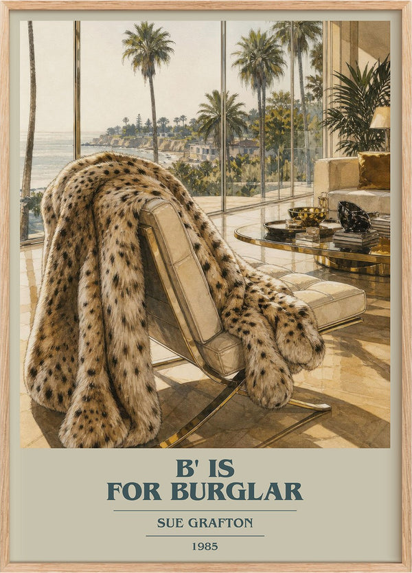 B' Is for Burglar Book Cover Poster by Sue Grafton