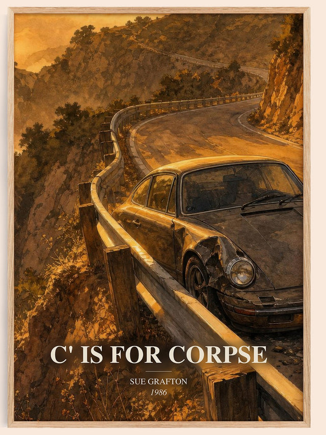 C' Is for Corpse Book Watercolour Illustration by Sue Grafton