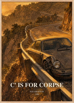 C' Is for Corpse Book Watercolour Illustration by Sue Grafton