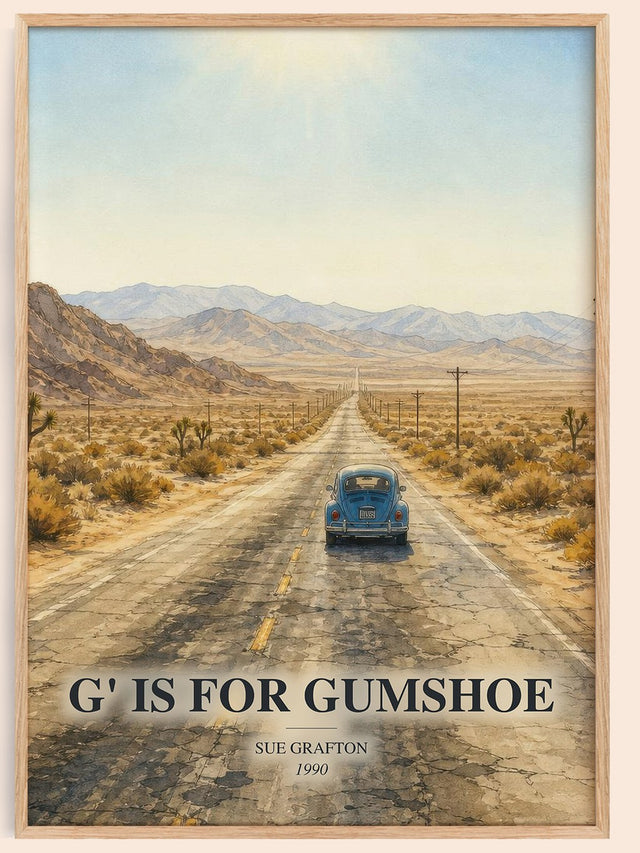 G' Is for Gumshoe Book Watercolour Illustration by Sue Grafton