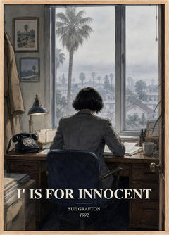 I' Is for Innocent Book Watercolour Illustration by Sue Grafton