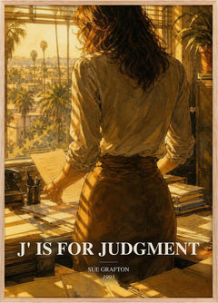 J' Is for Judgment Book Watercolour Illustration by Sue Grafton