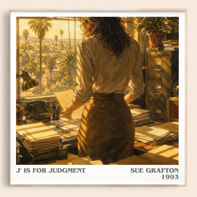 J' Is for Judgment Literary Art Print by Sue Grafton