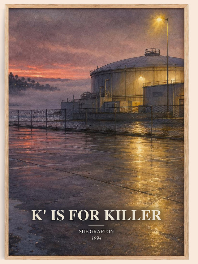 K' Is for Killer Book Watercolour Illustration by Sue Grafton