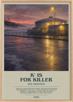 K' Is for Killer Bookish Wall Art by Sue Grafton