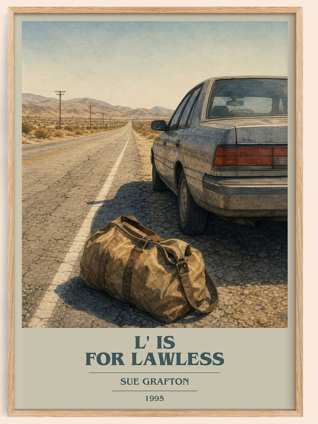 L' Is for Lawless Book Cover Poster by Sue Grafton