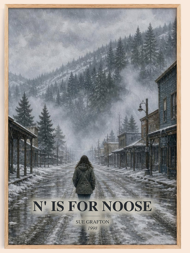 N' Is for Noose Book Watercolour Illustration by Sue Grafton