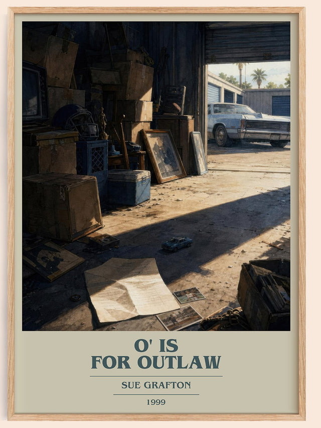 O' Is for Outlaw Book Cover Poster by Sue Grafton