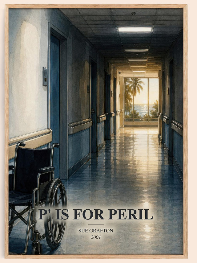 P' Is for Peril Book Watercolour Illustration by Sue Grafton