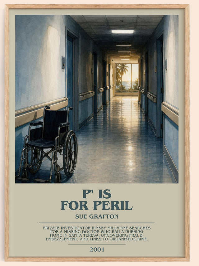 P' Is for Peril Bookish Wall Art by Sue Grafton