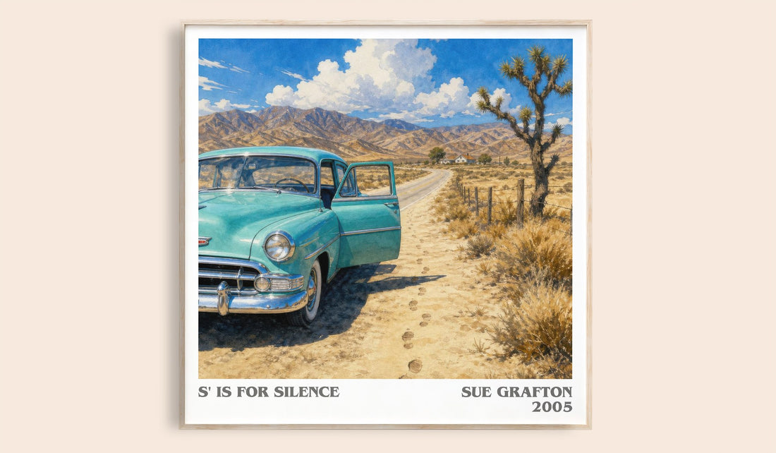 S' Is for Silence literary book poster by Sue Grafton – framed literary art print
