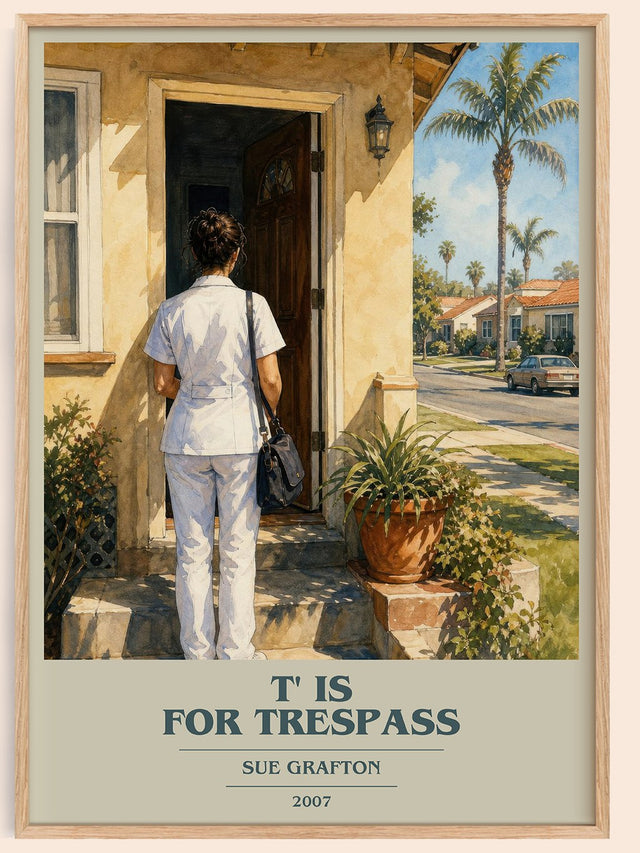 T' Is for Trespass Book Cover Poster by Sue Grafton