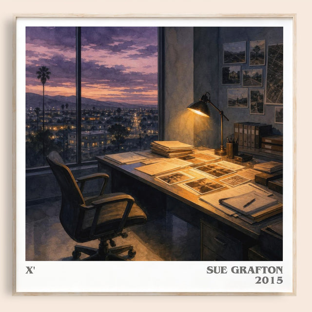 X' Literary Art Print by Sue Grafton