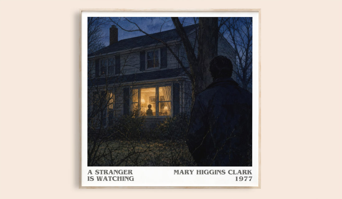 A Stranger Is Watching literary book poster by Mary Higgins Clark – framed literary art print