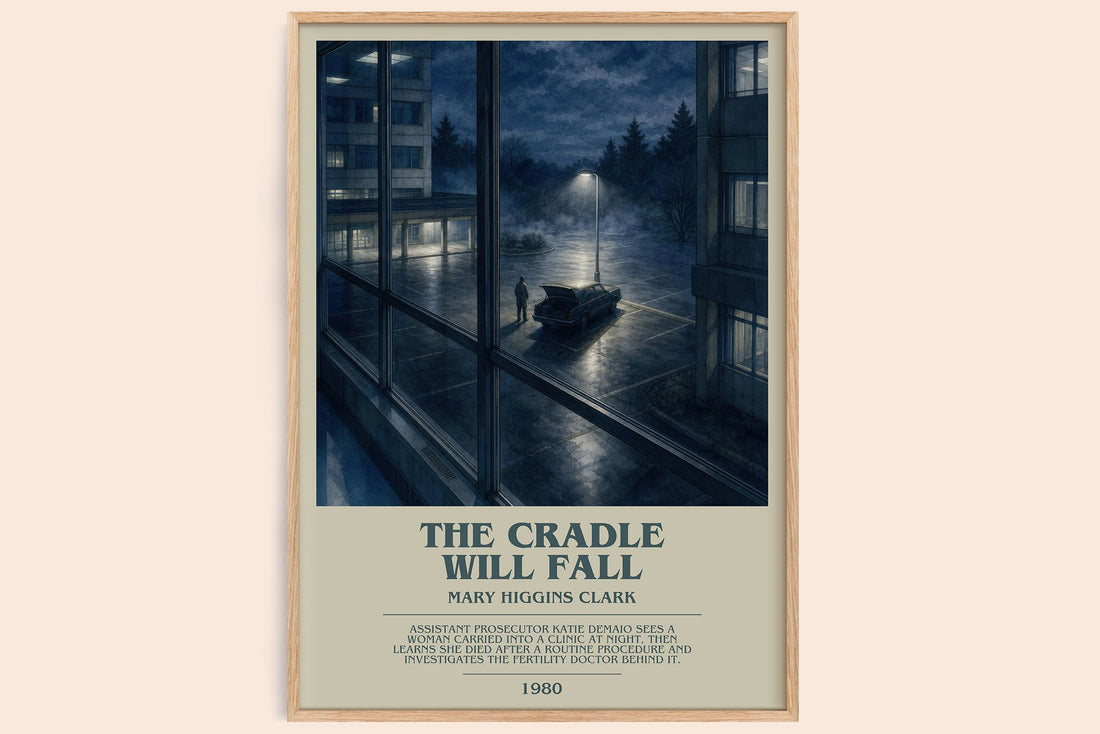 The Cradle Will Fall bookish book poster by Mary Higgins Clark – framed literary art print