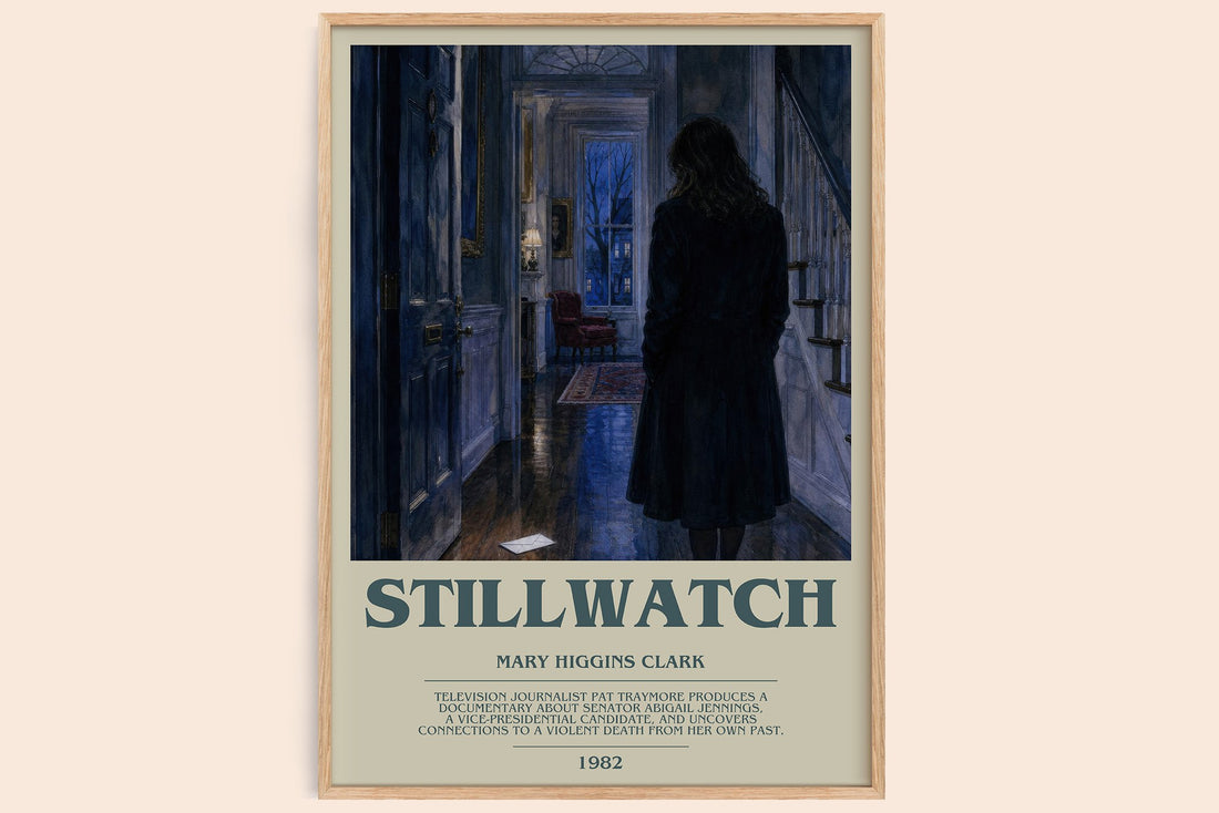 Stillwatch bookish book poster by Mary Higgins Clark – framed literary art print