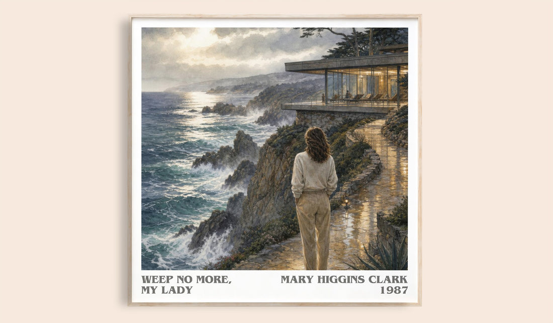 Weep No More, My Lady literary book poster by Mary Higgins Clark – framed literary art print