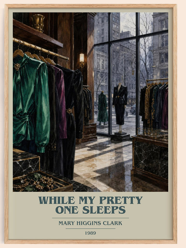 While My Pretty One Sleeps Book Cover Poster by Mary Higgins Clark