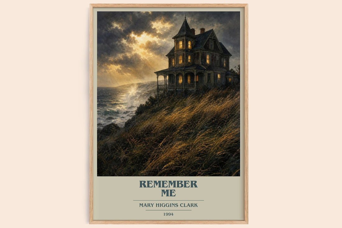 Remember Me book cover book poster by Mary Higgins Clark – framed literary art print