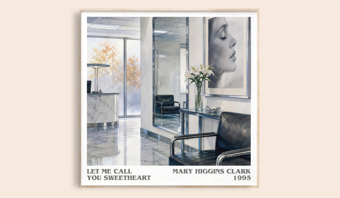 Let Me Call You Sweetheart literary book poster by Mary Higgins Clark – framed literary art print