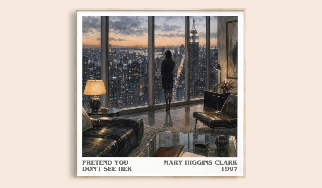Pretend You Don't See Her literary book poster by Mary Higgins Clark – framed literary art print