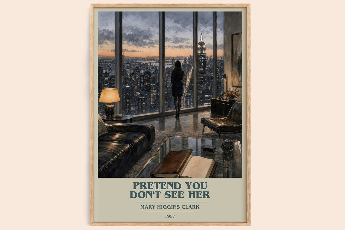 Pretend You Don't See Her book cover book poster by Mary Higgins Clark – framed literary art print