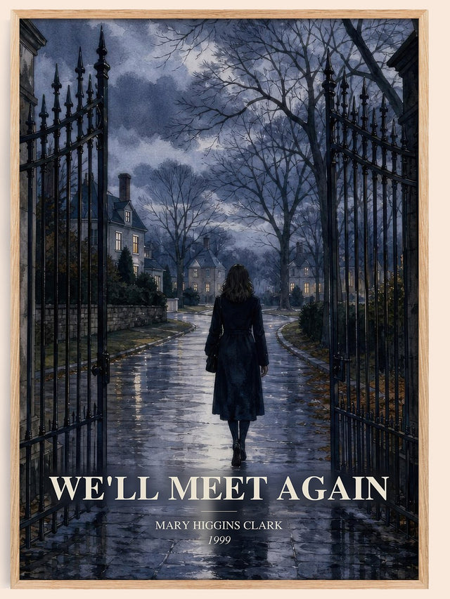 We'll Meet Again Book Watercolour Illustration by Mary Higgins Clark