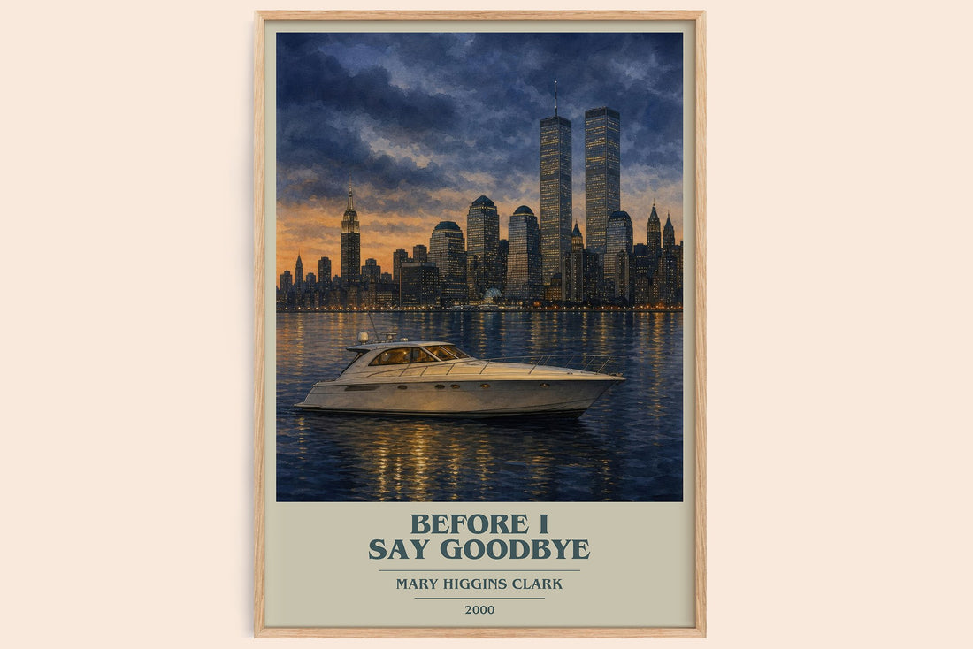 Before I Say Goodbye book cover book poster by Mary Higgins Clark – framed literary art print