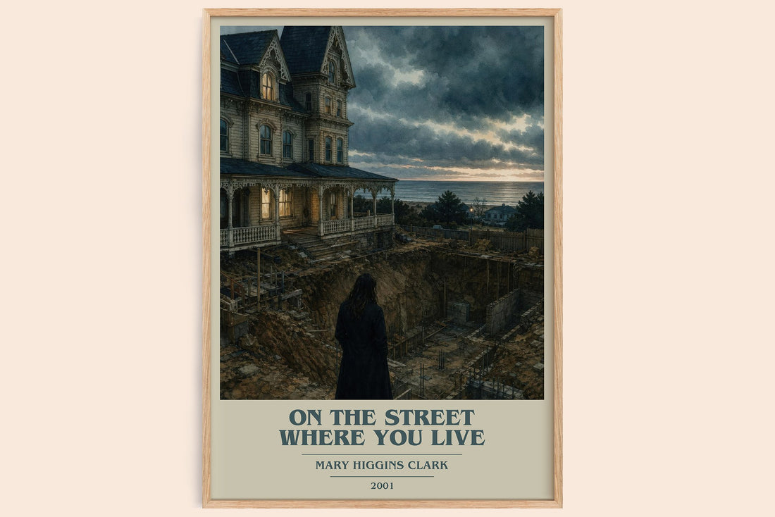On the Street Where You Live book cover book poster by Mary Higgins Clark – framed literary art print