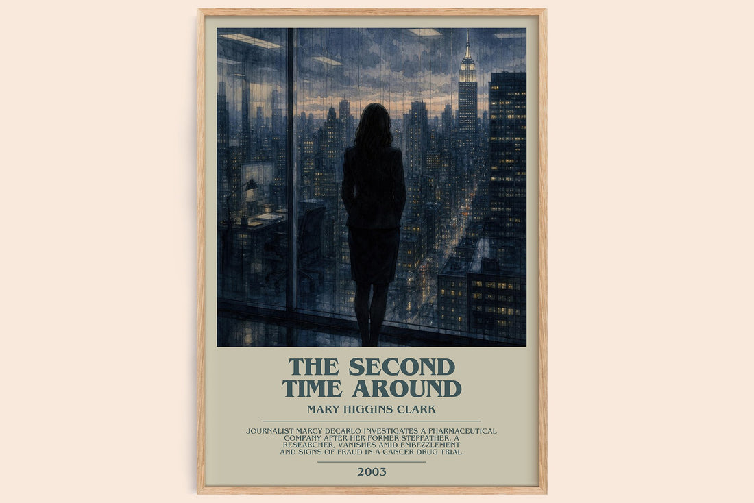 The Second Time Around bookish book poster by Mary Higgins Clark – framed literary art print