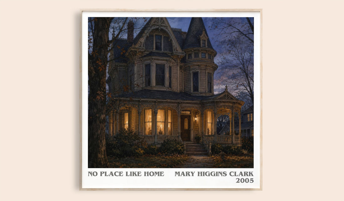 No Place Like Home literary book poster by Mary Higgins Clark – framed literary art print