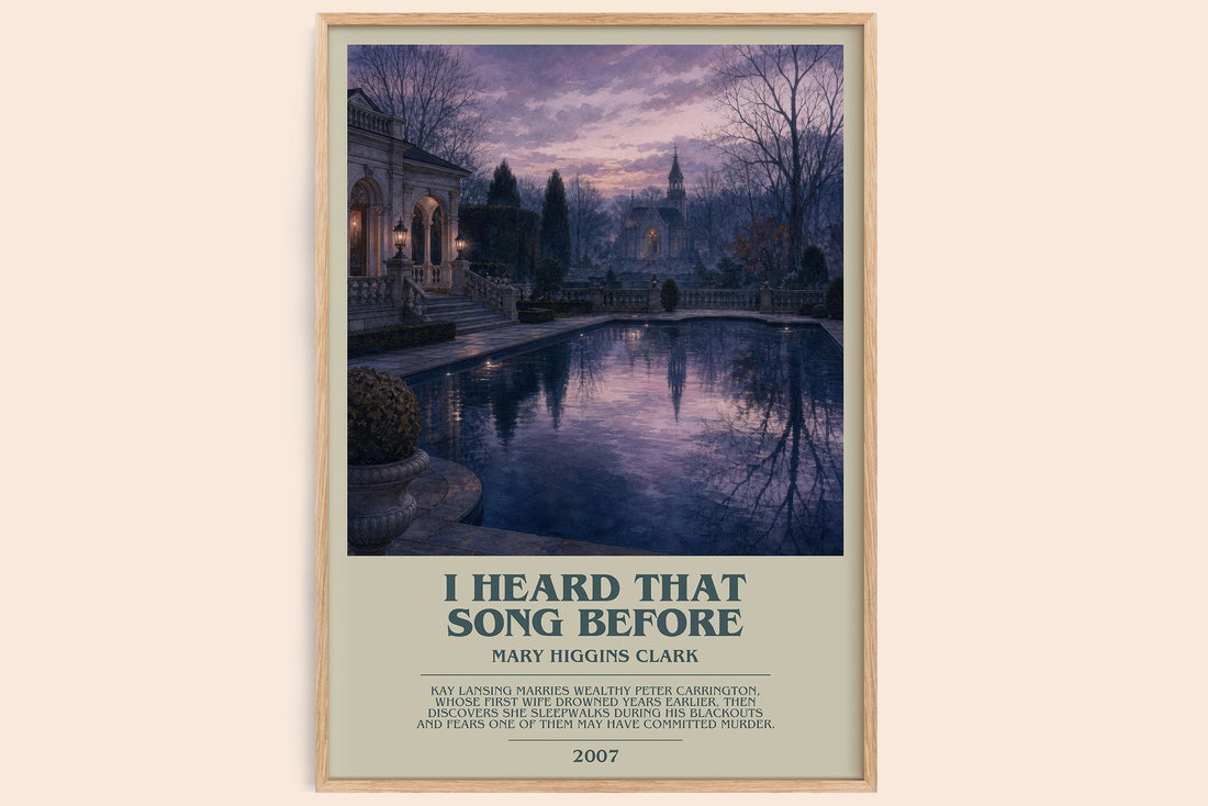 I Heard That Song Before bookish book poster by Mary Higgins Clark – framed literary art print