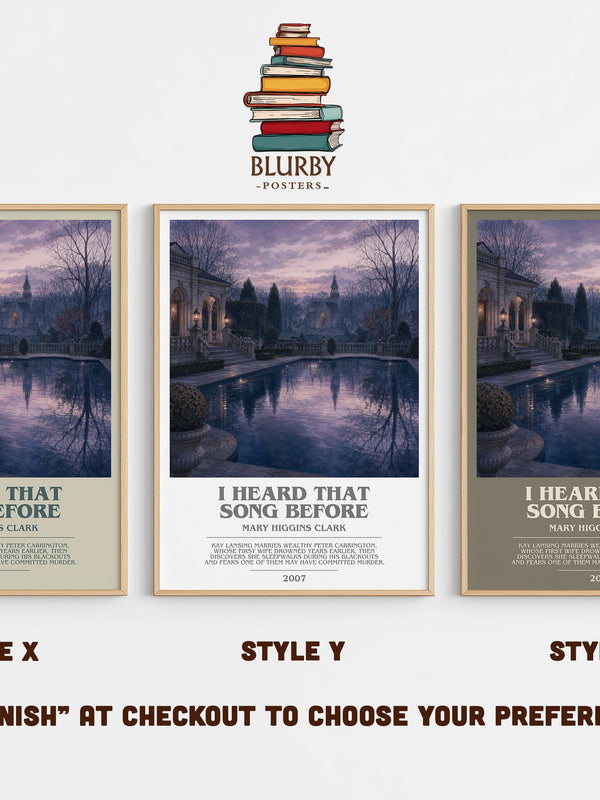 I Heard That Song Before bookish print in frame leaning in hallway – mystery wall art