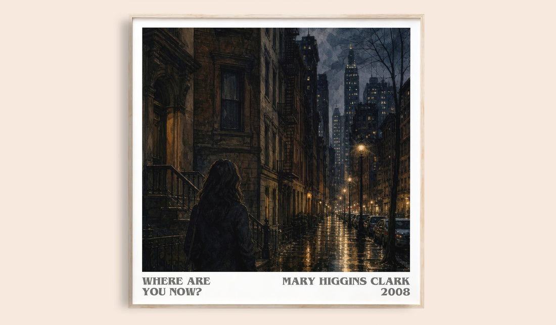 Where Are You Now? literary book poster by Mary Higgins Clark – framed literary art print