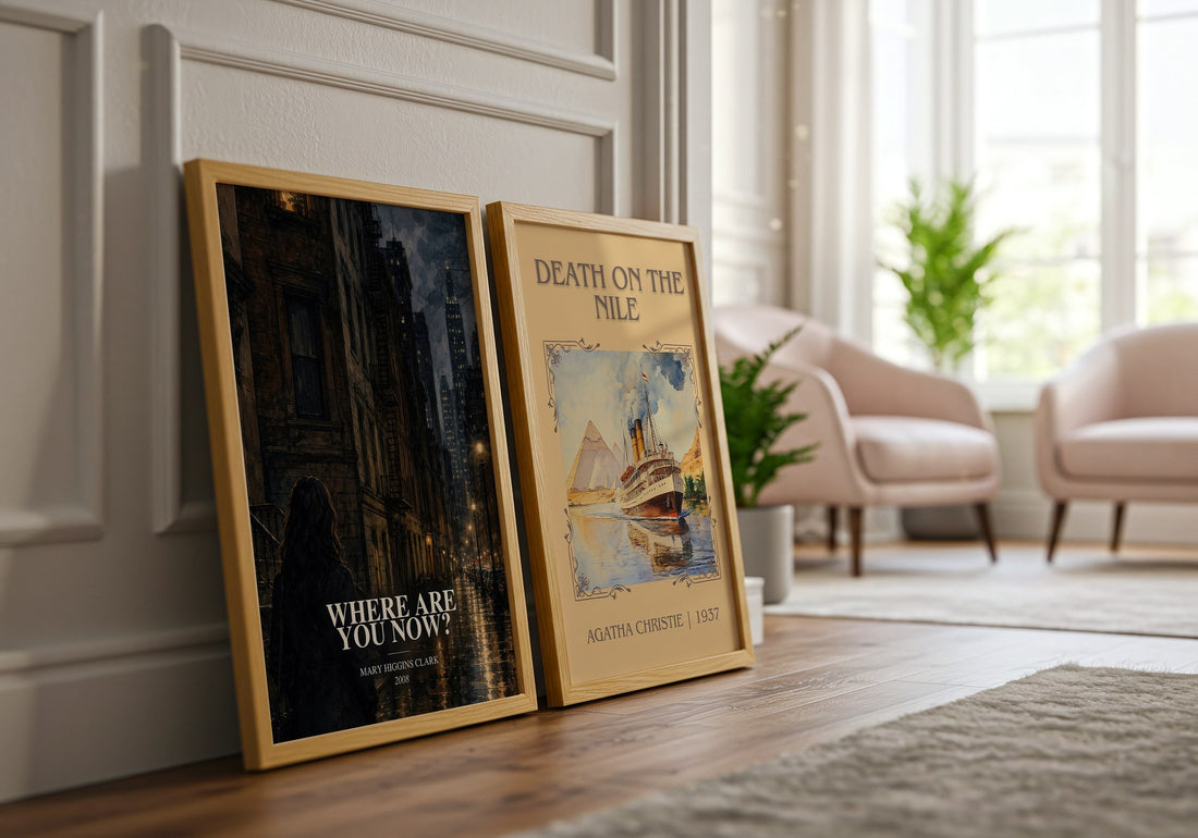 Where Are You Now? watercolour print framed by window – literary home decor