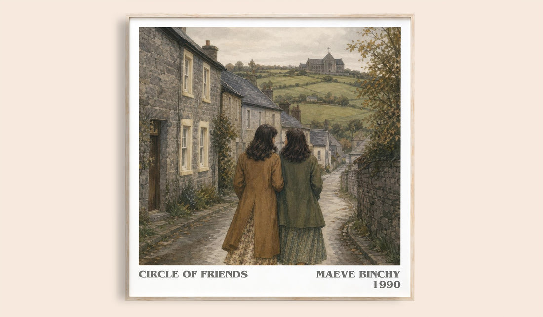 Circle of Friends literary book poster by Maeve Binchy – framed literary art print
