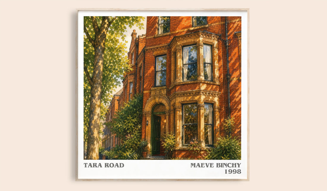 Tara Road literary book poster by Maeve Binchy – framed literary art print