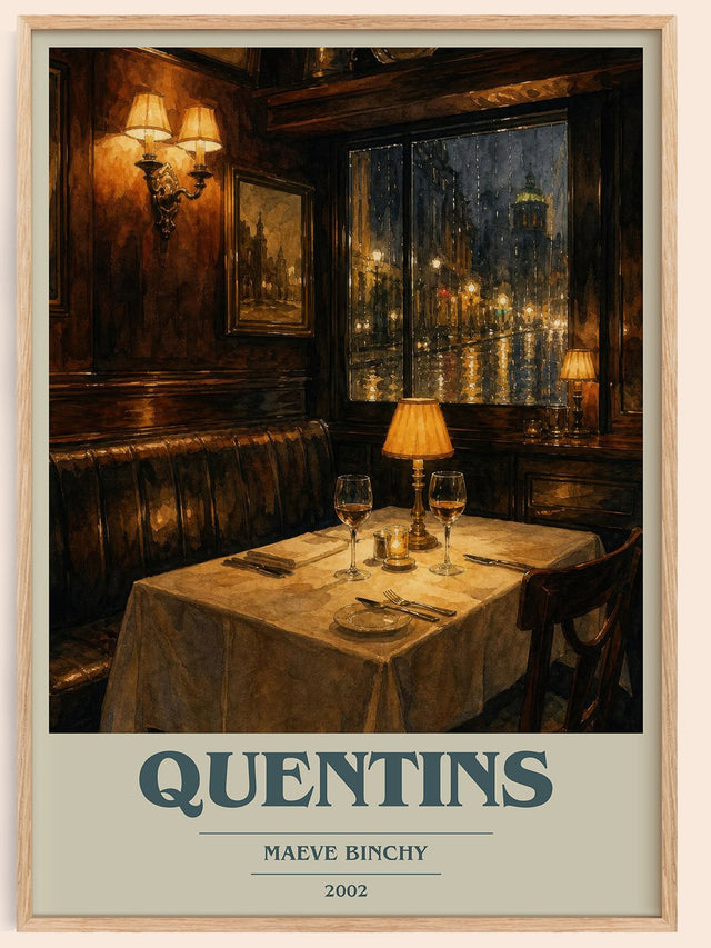 Quentins Book Cover Poster by Maeve Binchy